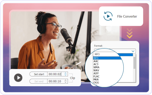 Output Formats of FonePaw Audio Recorder