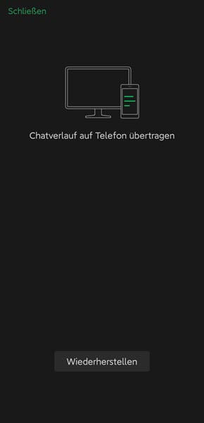 Chatverlauf auf Telefon übertragen