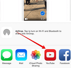 iPhone Video auf YouTube teilen