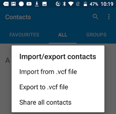  Export Android Contacts to VCF File