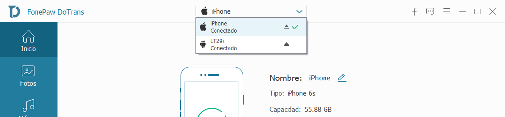conectar Android y iPhone a PC