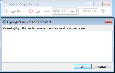 Screen Record on Windows 7 with Problem Steps