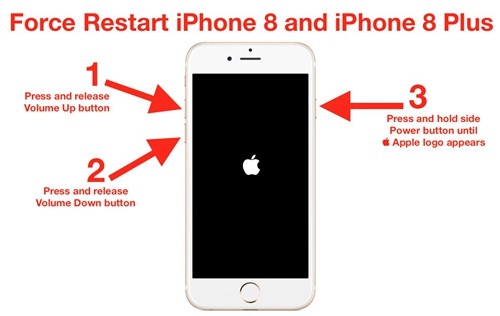 Restart iPhone 8/8Plus/X