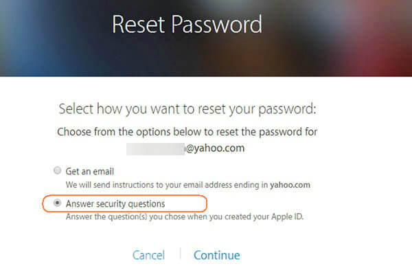 Answer Security Question