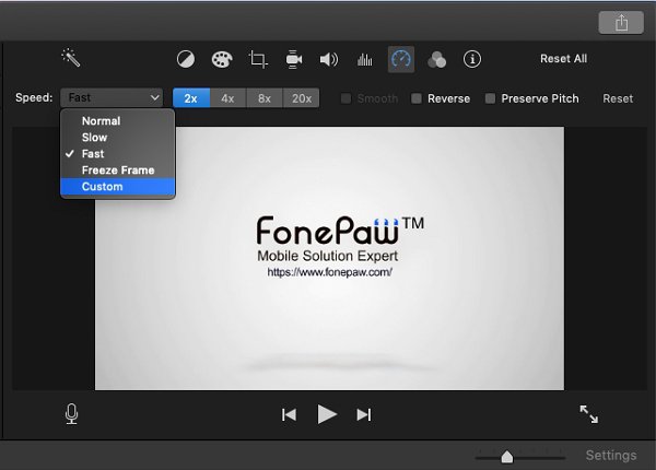 Change Video Speed on iMovie