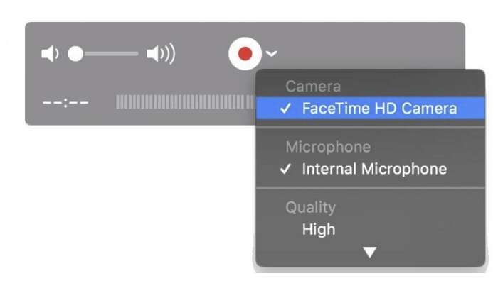 Gravar webcam QuickTime no Mac