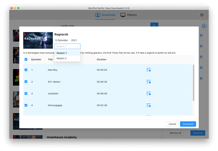 download netflix episodes on mac