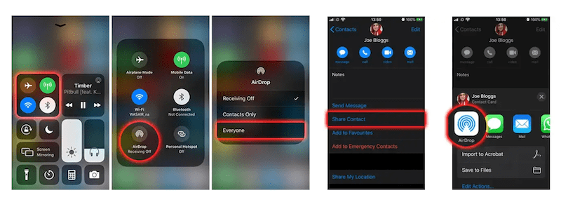 How to Transfer Contacts from iPhone to iPhone through AirDrop