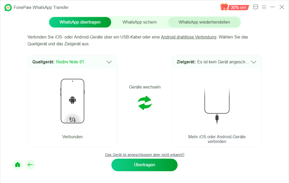 Andriod-Gerät mit Computer verbinden