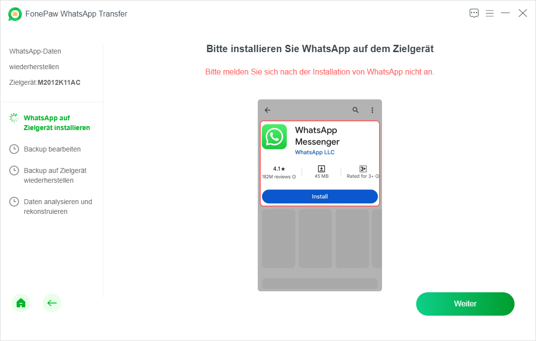 Auf Handy WhatsApp installieren