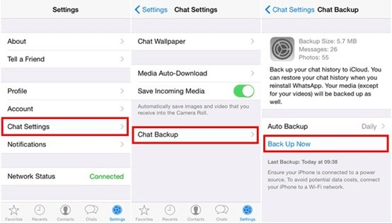 Back Up WhatsApp Data on iPhone with iCloud