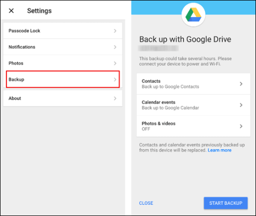 Backup iPhone Files to Google Drive