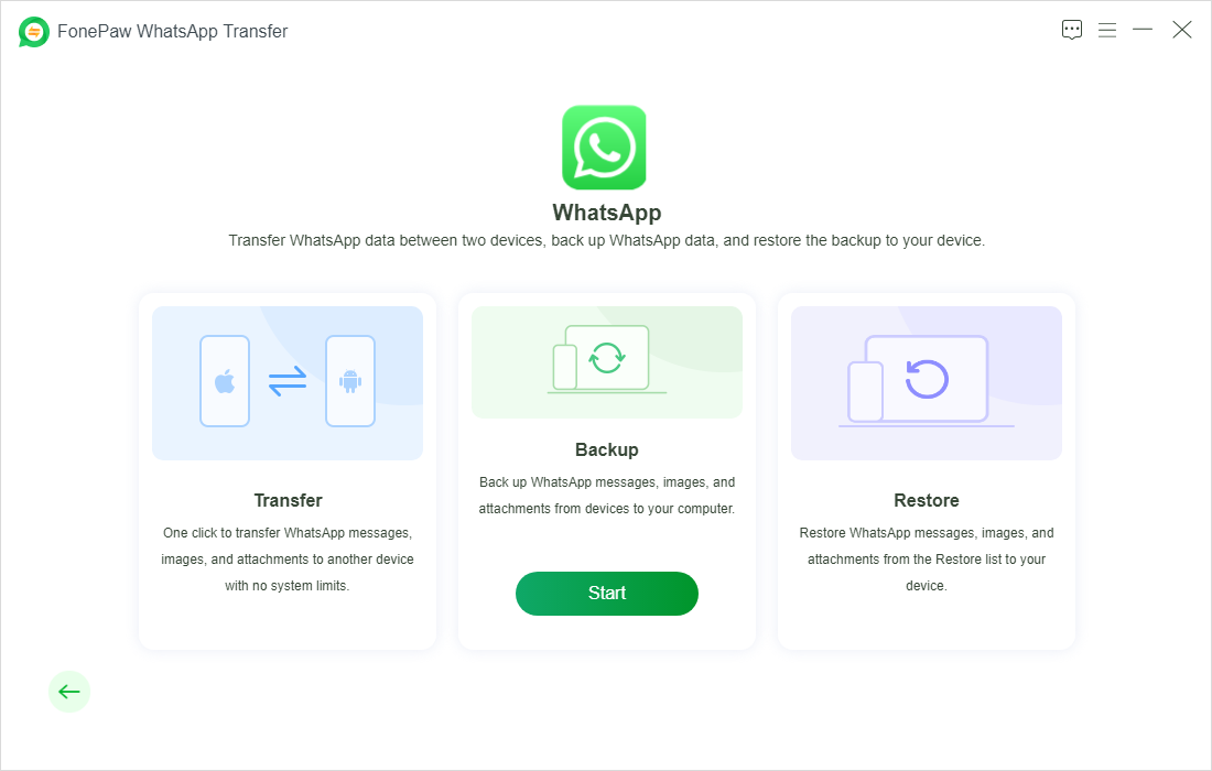 Choose to Backup WhatsApp Data