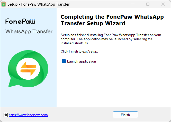 Complete FonePaw WhatsApp Transfer Installation