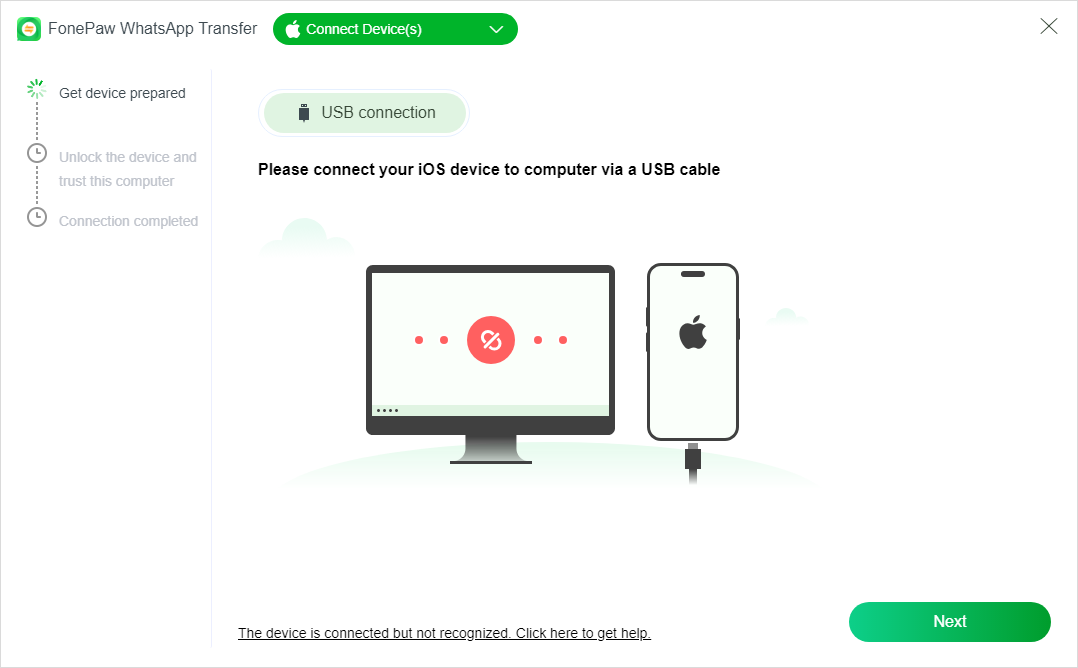 Connect iOS to Computer and Choose Trust the Computer