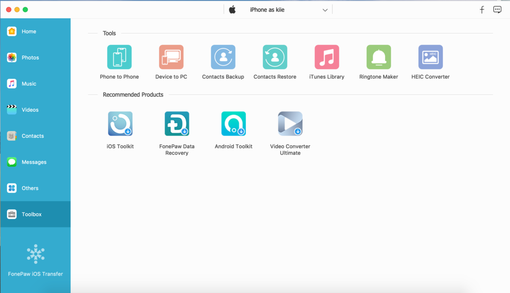 FonePaw iOS Transfer Toolbox