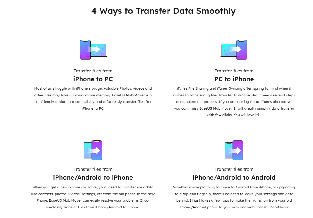 EaseUS MobiMover Main Features