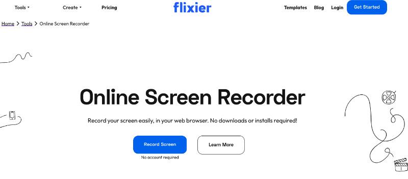 Flixier 線上螢幕錄影程式