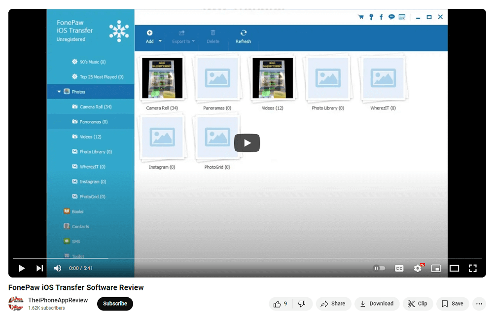 FonePaw iOS Transfer Video Review