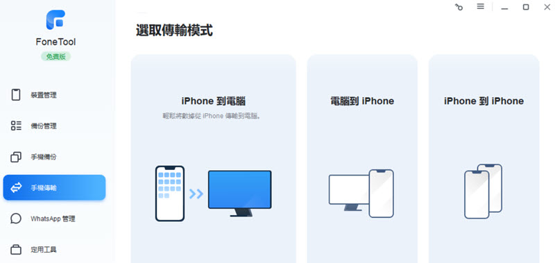 FoneTool 檔案傳輸功能