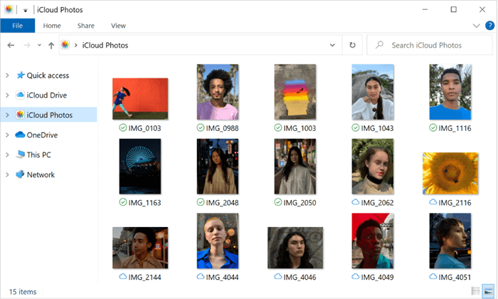 iCloud Photos in File Explorer