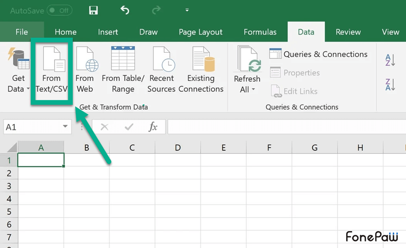 Import CSV to Excel