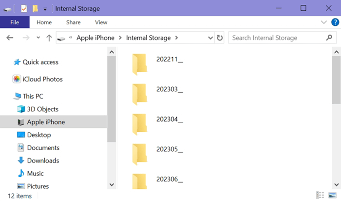 Import iPhone Images into File Explorer