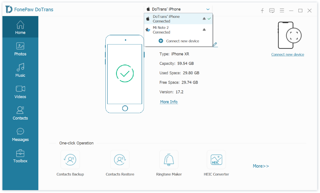 Connect Both iPhone and Android to PC