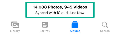 iPhone Photos Synced to iCloud