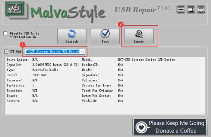 MalvaStyle USB Repair