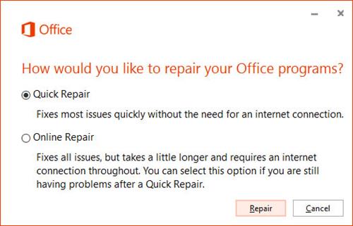 Microsoft Word Quick Repair