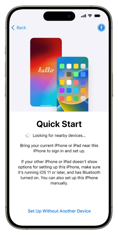 iPhone Quick Start Page