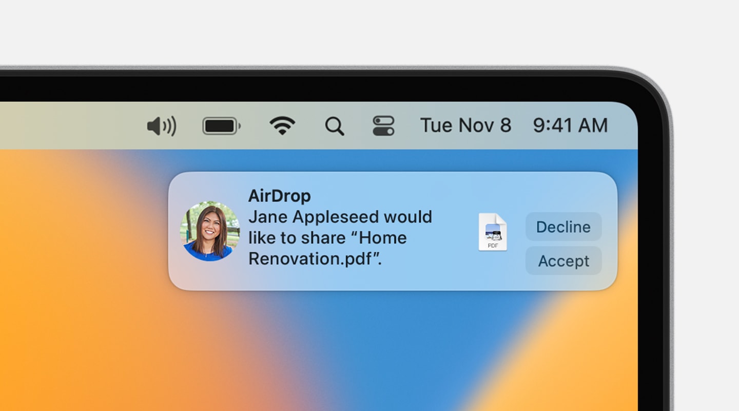 Receive Airdrop File on Mac