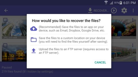 Restore Deleted Android Files on DiskDigger