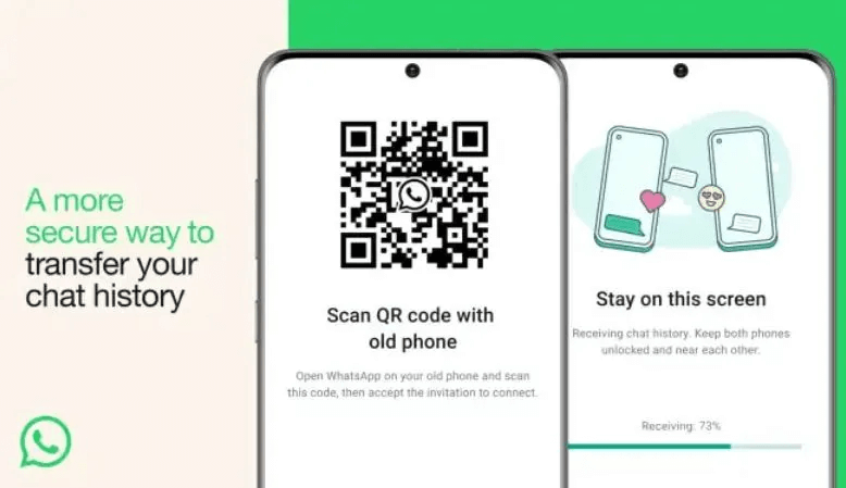 Scan WhatsApp QR Code to Transfer Data