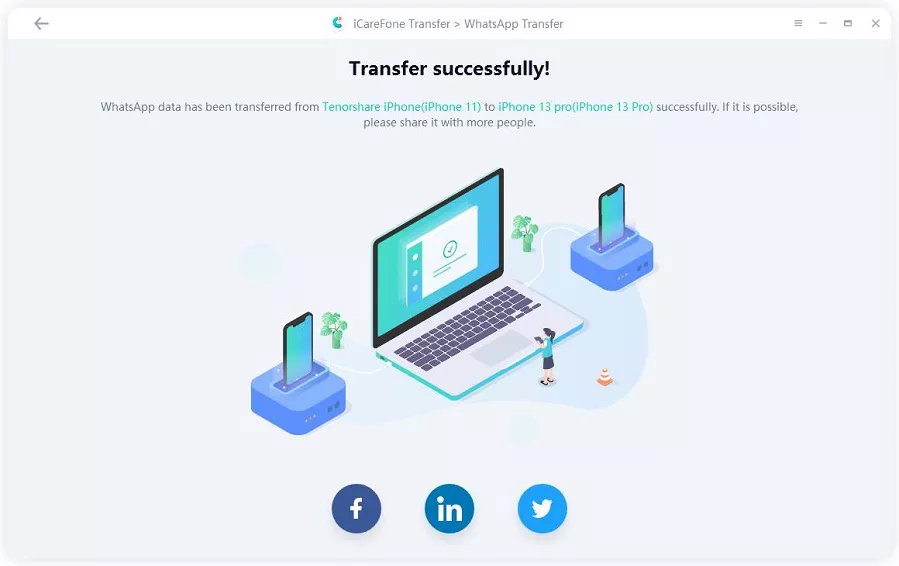 Transfer Success Page