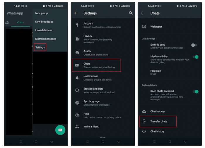 Transfer WhatsApp from Android to Android through QR code