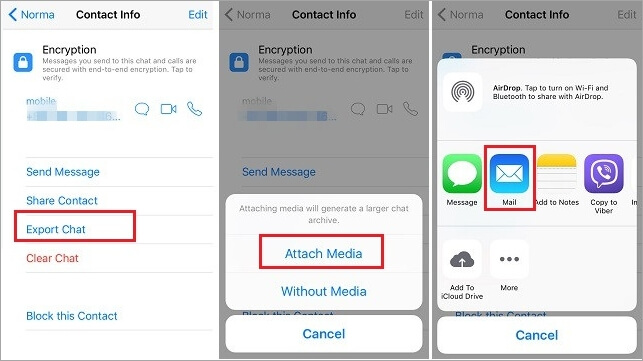 Transfer WhatsApp Via Email