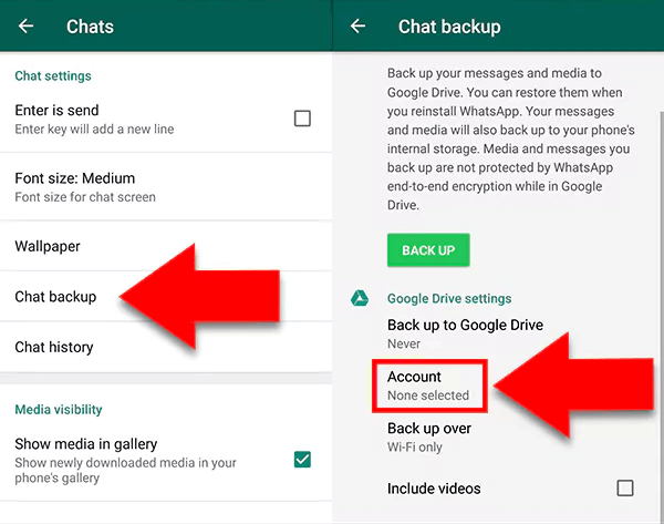 Chat Backup WhatsApp On Old Android